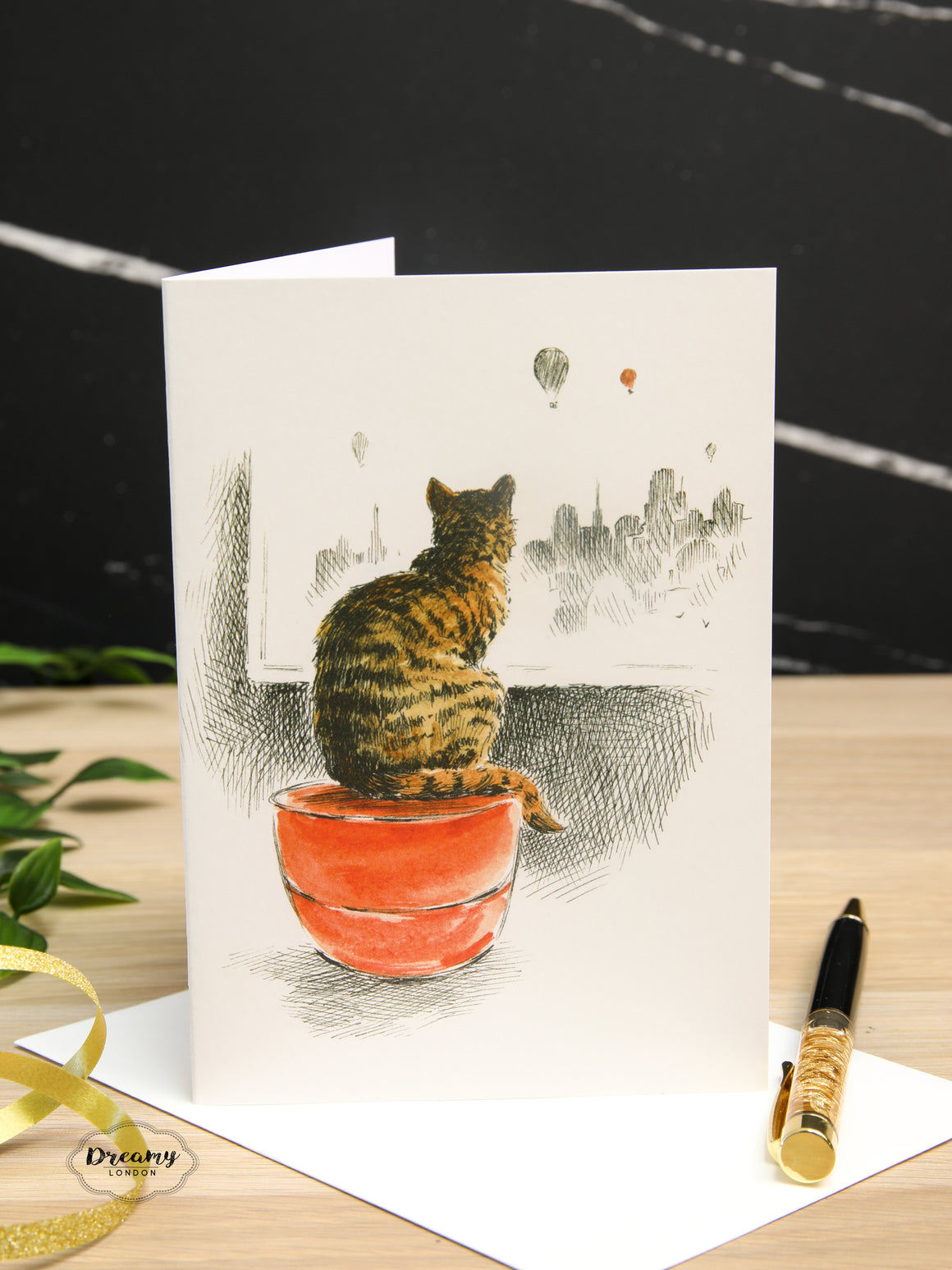 Curious Cat Greeting Card