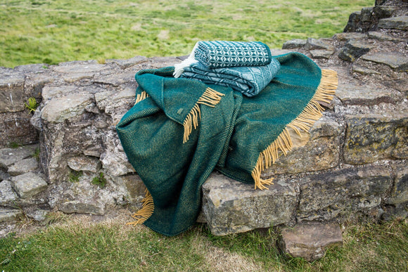 Emerald Green Wool Blanket