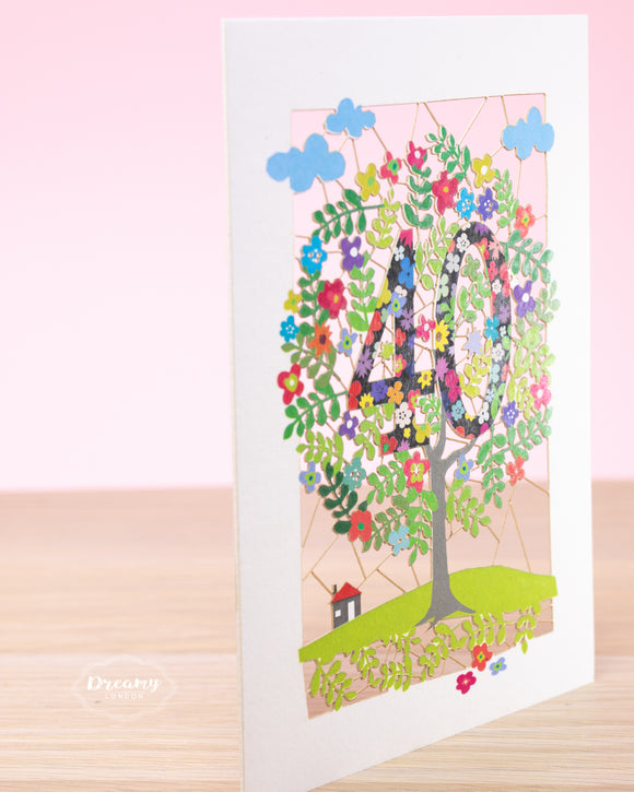 40th Tree of Life Birthday Card - dreamylondon