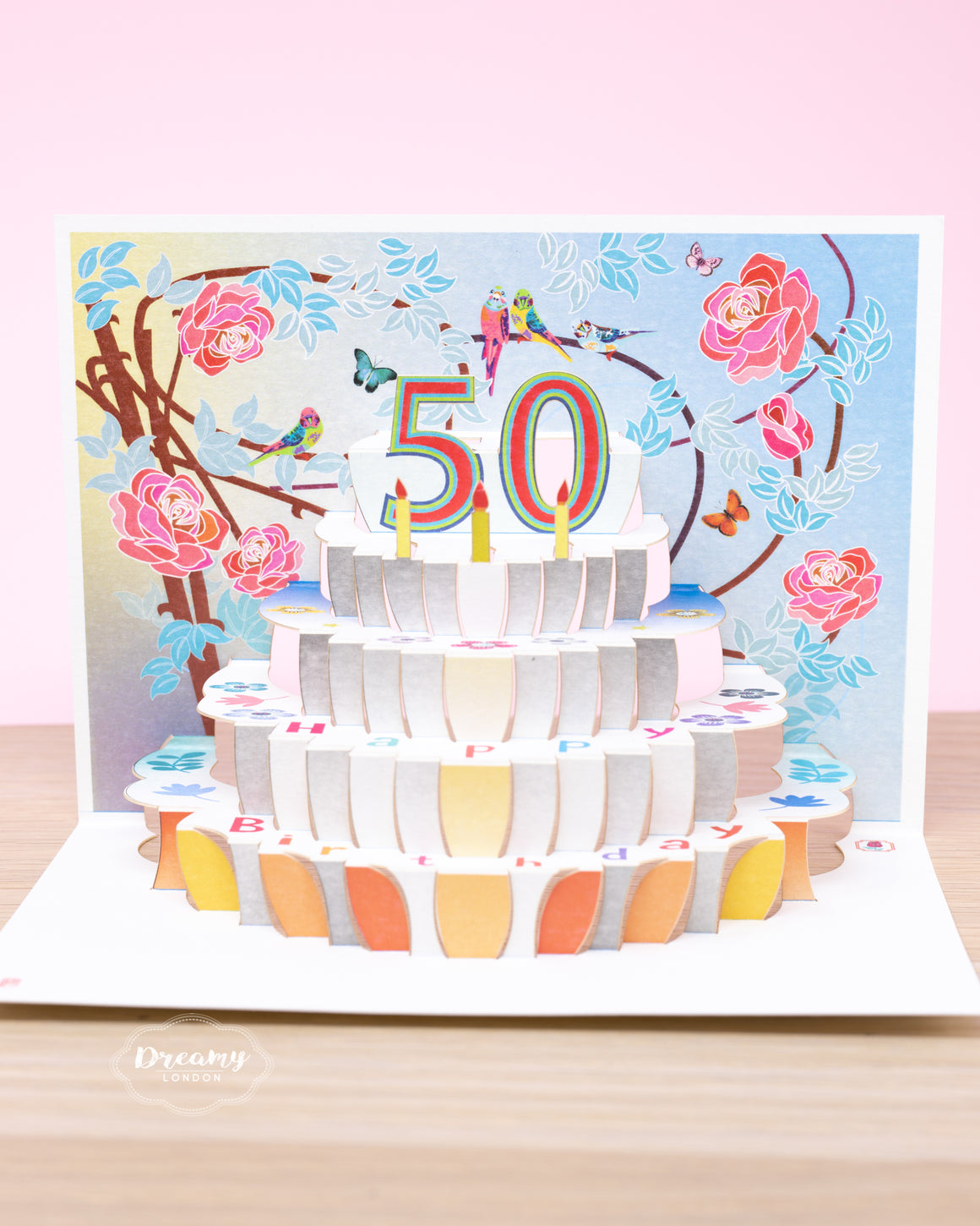 Pop-up 50th Birthday Card - dreamylondon