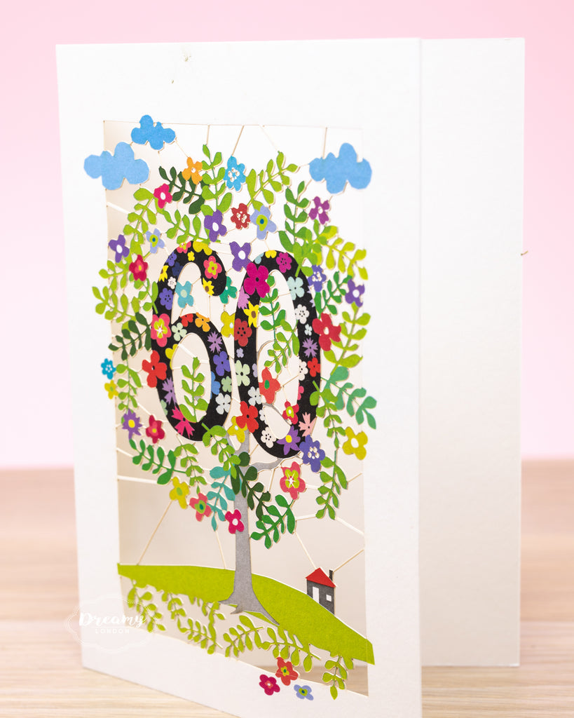 60th Tree of Life Birthday Card - dreamylondon