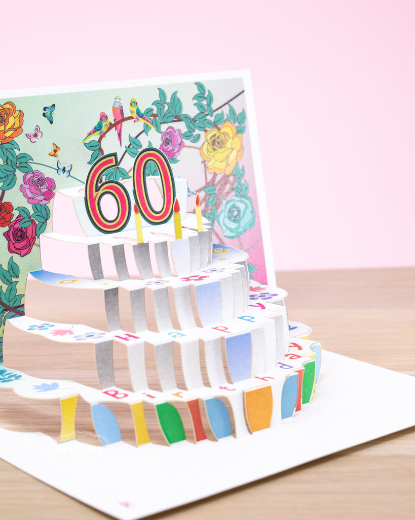 Pop-up 60th Birthday Card - dreamylondon