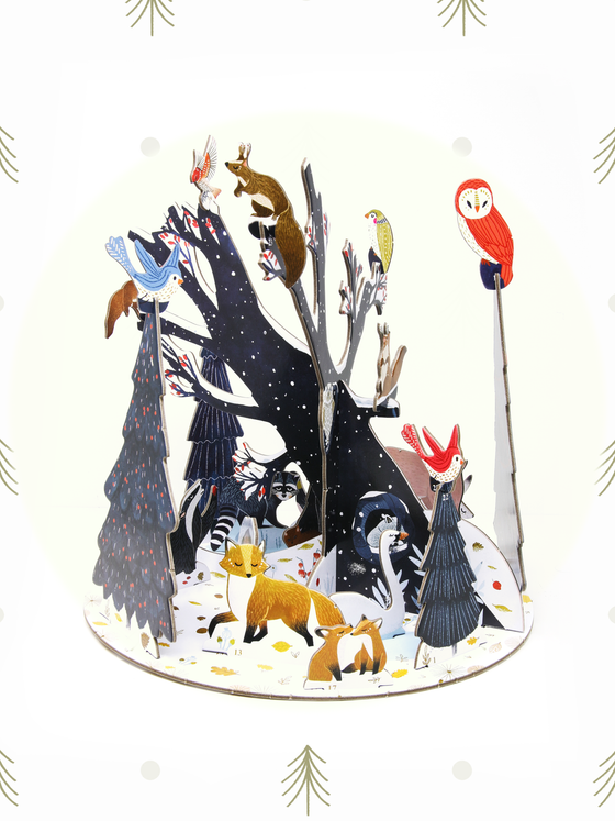 Wild Animals Hollow Tree Hideaway Pop & Slot Advent Calendar