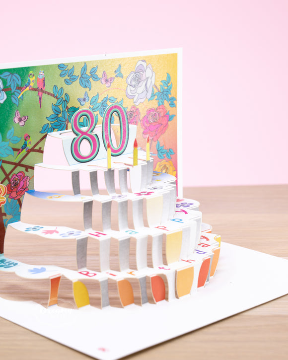 Pop-up 80th Birthday Card - dreamylondon