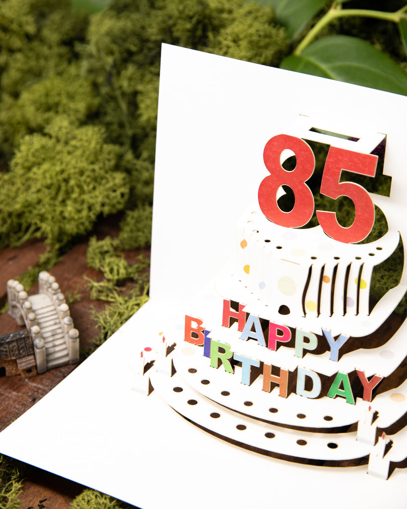 Pop-up 85th Birthday Card - dreamylondon