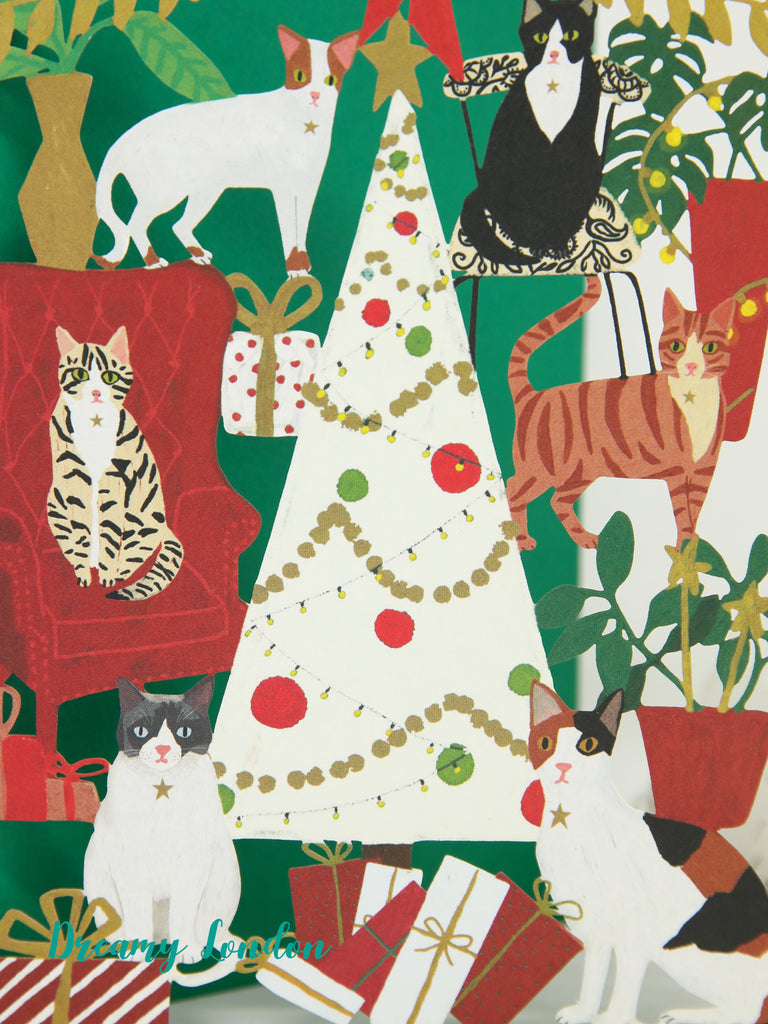 Felines Laser Cut Christmas Card