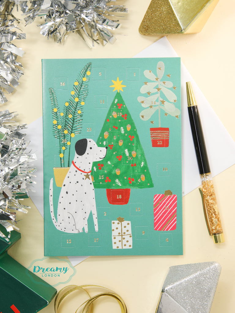 Holidays Dog Advent Calendar Card 2023