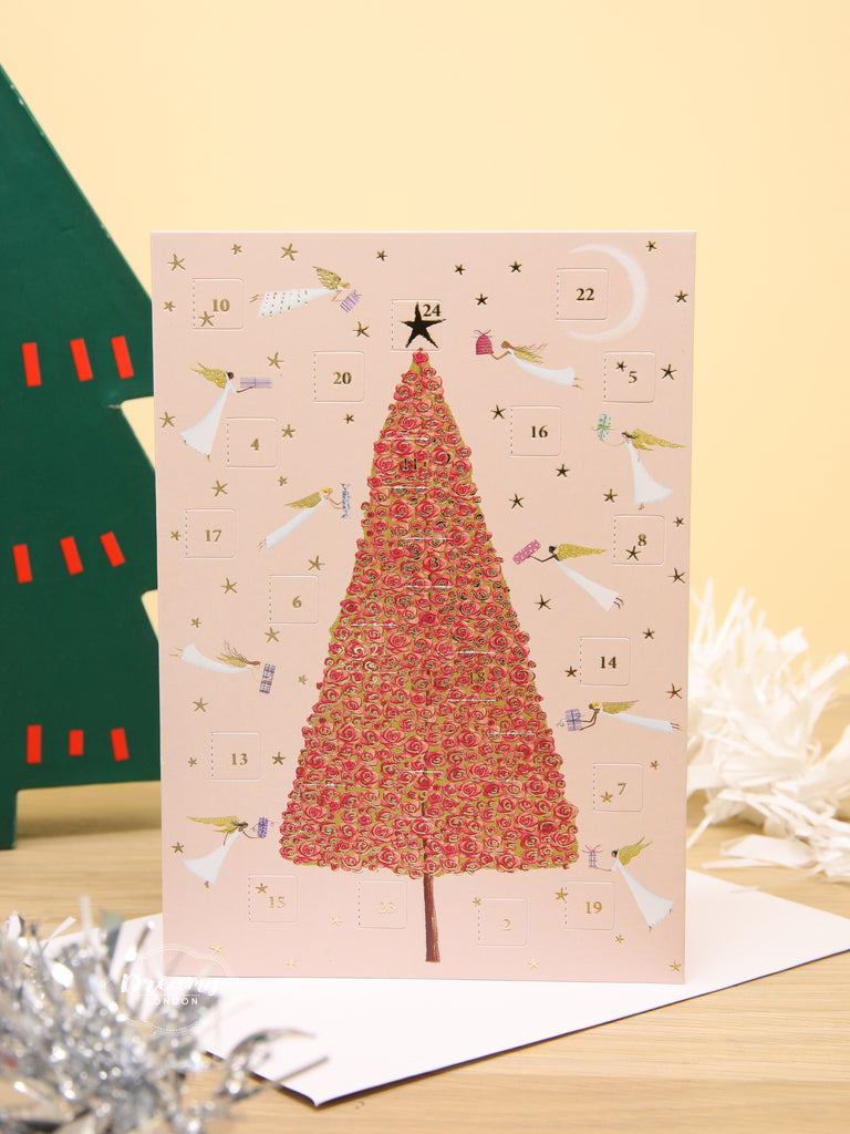 Celestial Christmas Tree Advent Calendar Card 2023
