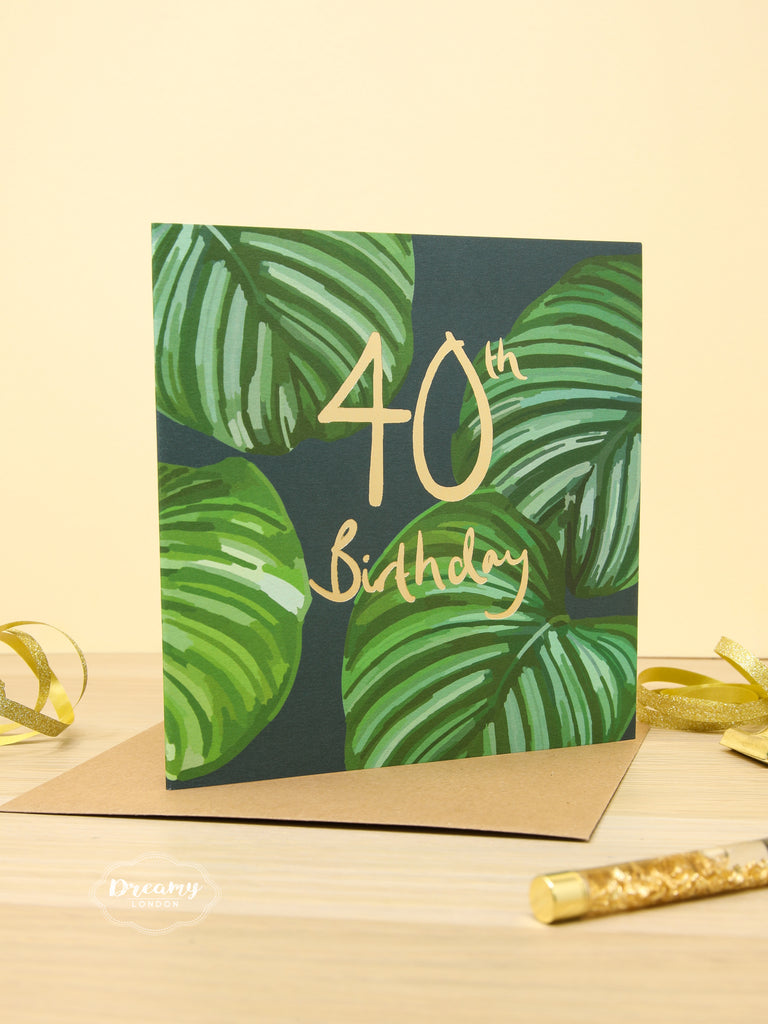 40th Tropical Birthday Card