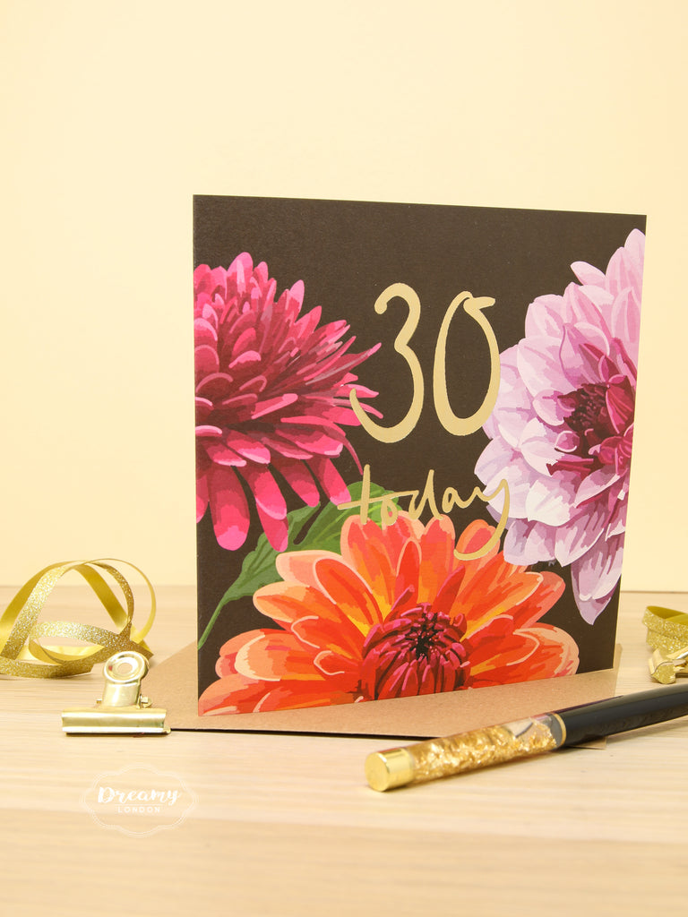 Blooming 30th Birthday Card