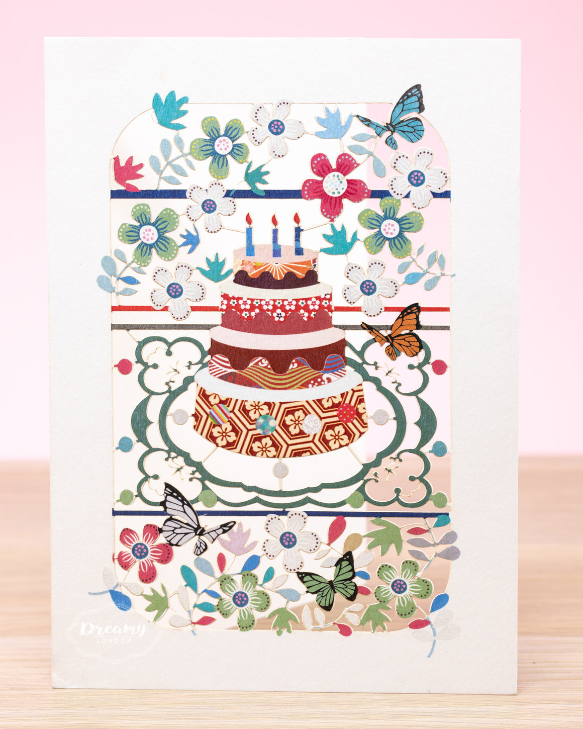 Laser Cut Cake Birthday Card - dreamylondon