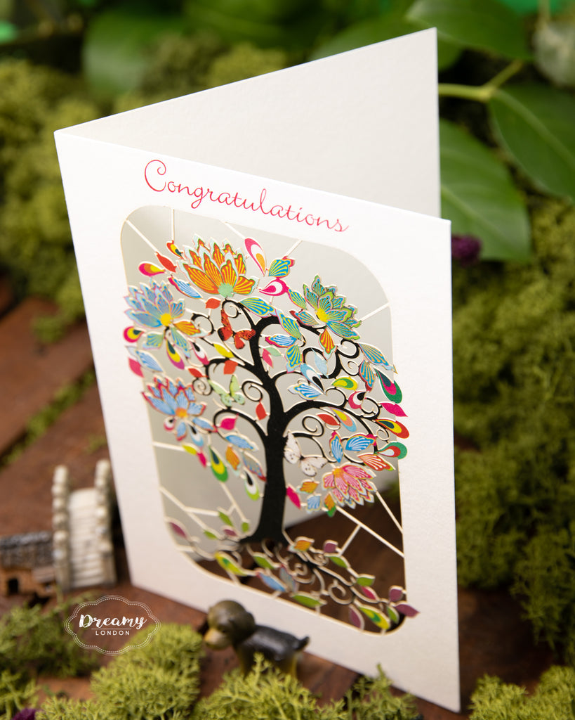 Tree of Life Congratulations Card,  Congratulatory Card for Expecting Parents - dreamylondon