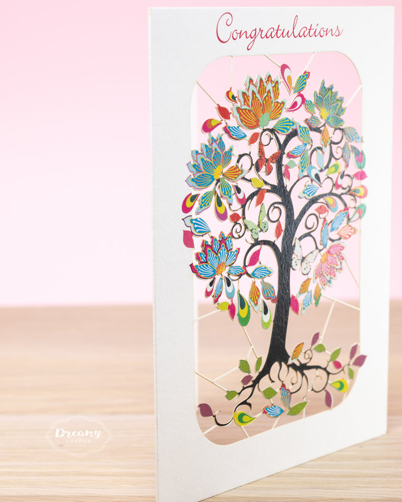 Tree of Life  Congratulations Card,  Congratulatory Card for Expecting Parents - dreamylondon