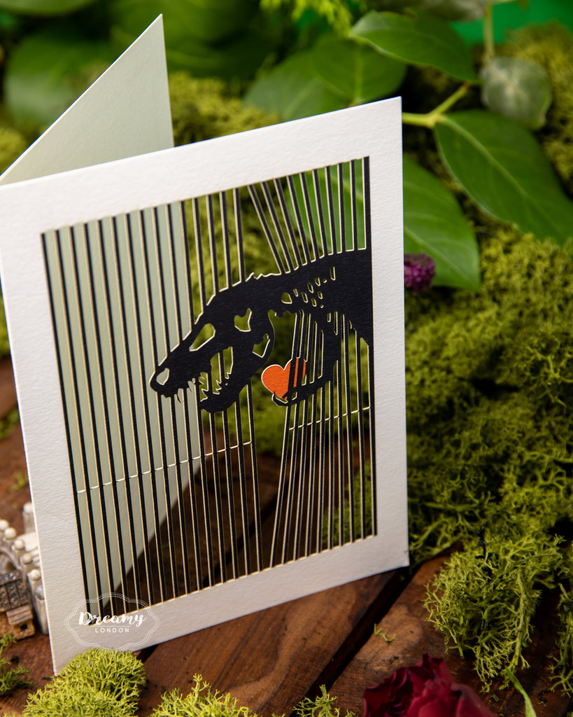 Dinosaur's Love Card - dreamylondon