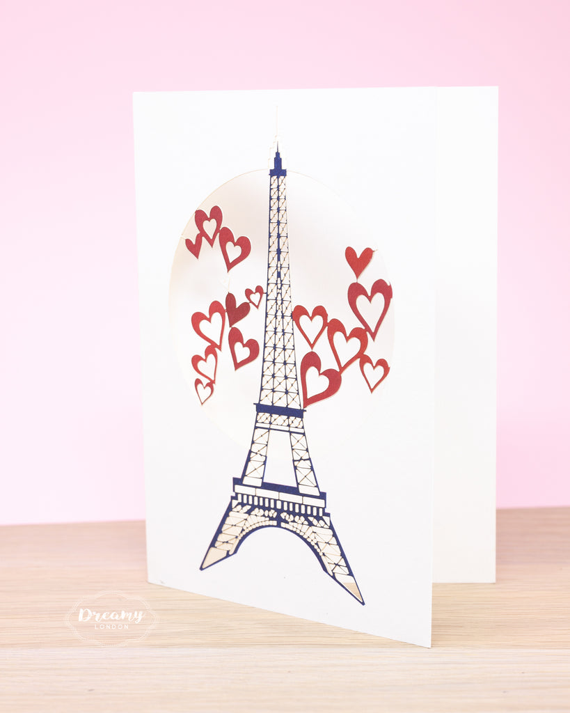 Romantic Eiffel Tower Greeting Card, Love Card in the City of Love Greeting Card | Dreamy London