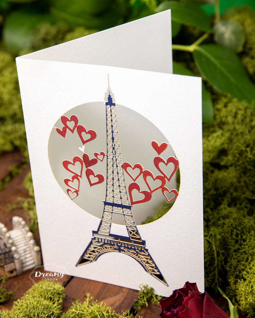 Romantic Eiffel Tower Greeting Card, Love Card in the City of Love Greeting Card | Dreamy London