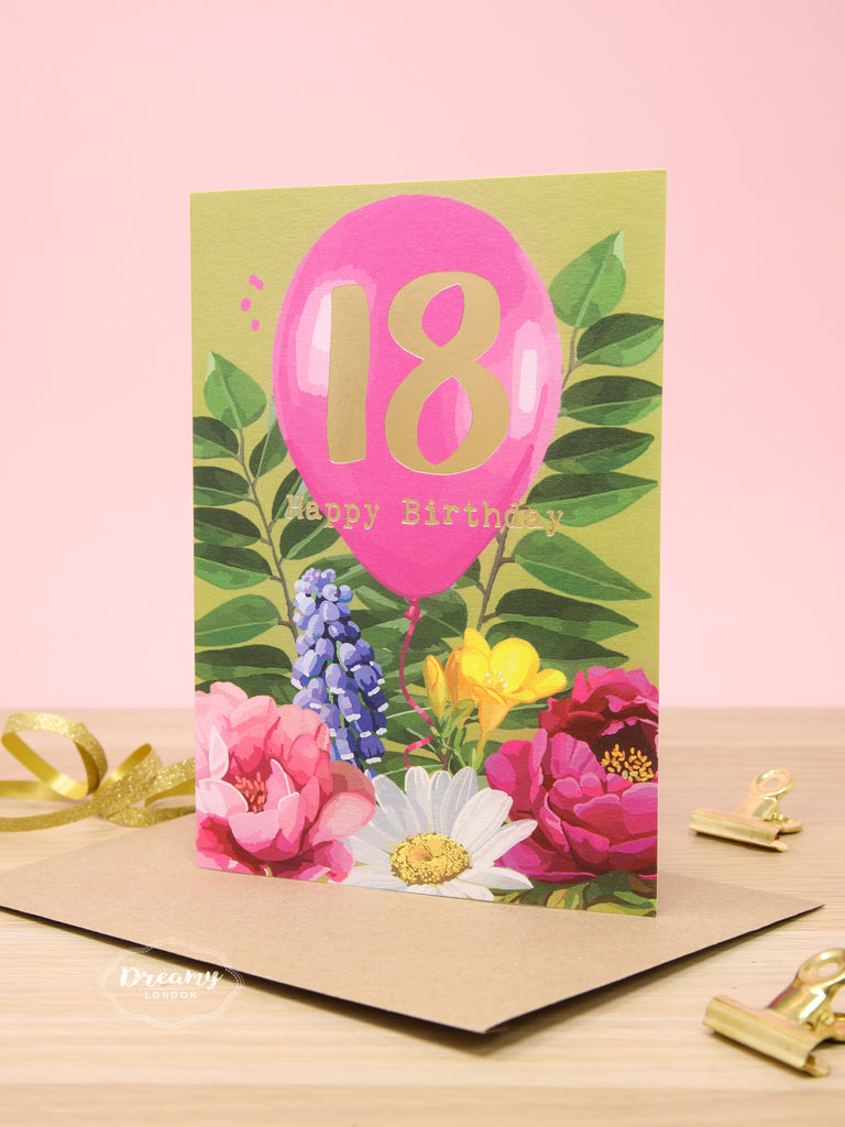 Blossom 18th Birthday Card