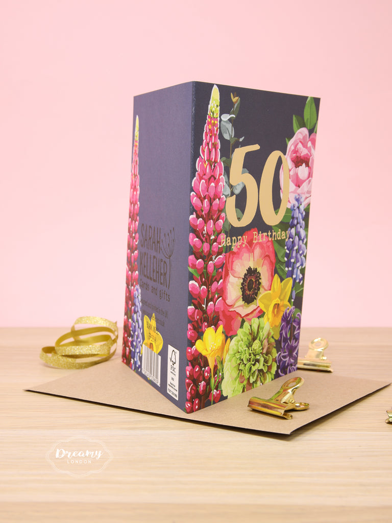 Blossom 50th Birthday Card