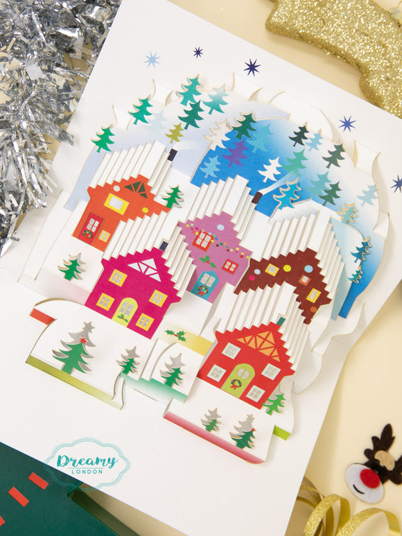 Christmas Town Pop Up Card