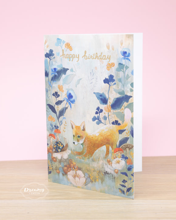 Dreamy Fox Birthday Card - dreamylondon