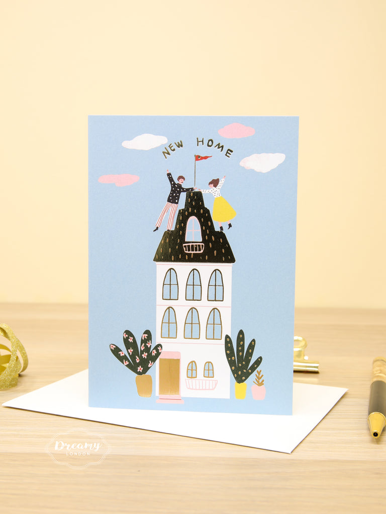 Cute Couple Moving In New Home Card
