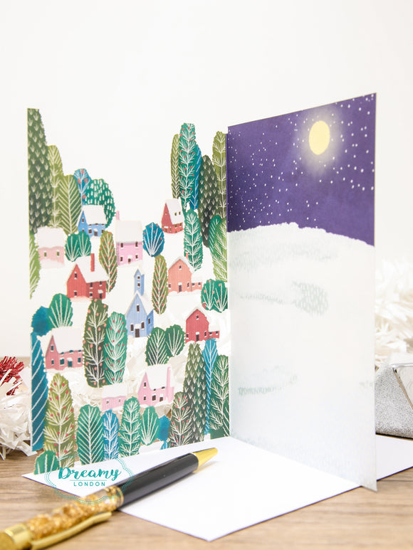 White Magical Christmas Lasercut Card
