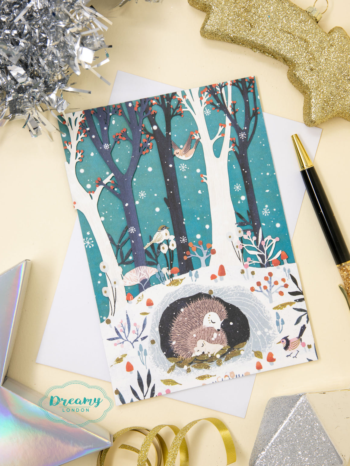 Frosty Forest Laser Cut Christmas Greeting Card