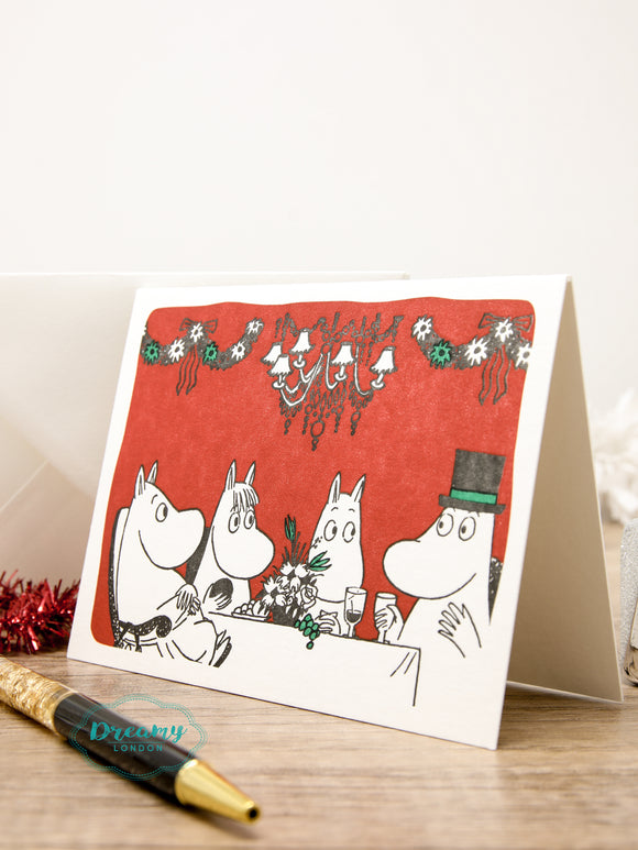 Moomin Christmas Dinner Letterpress Card