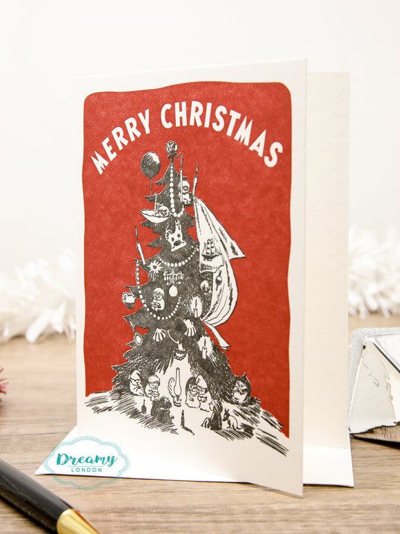 Moomin Christmas Tree Letterpress Card