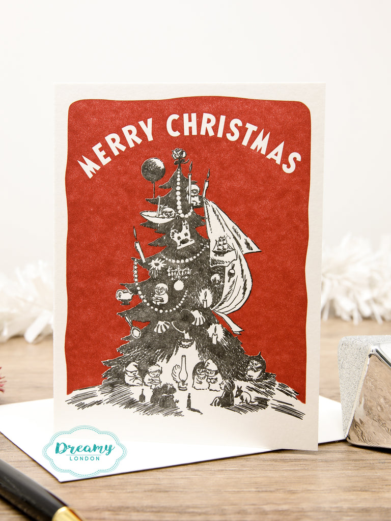 Moomin Christmas Tree Letterpress Card