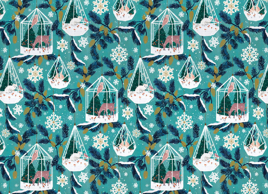 Winter Garden Reversible Gift Wrapping Paper
