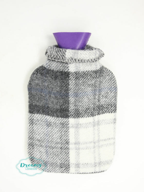 Tyler Hot Water Bottle with Grey Wool Cover
