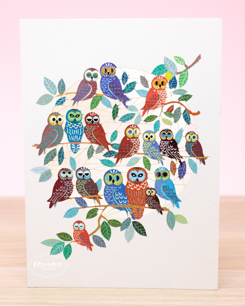 Owls Greeting Card - dreamylondon