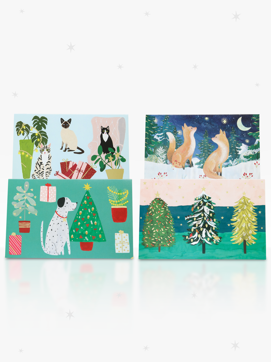Animal Christmas Eve Boxed Petite Christmas Cards