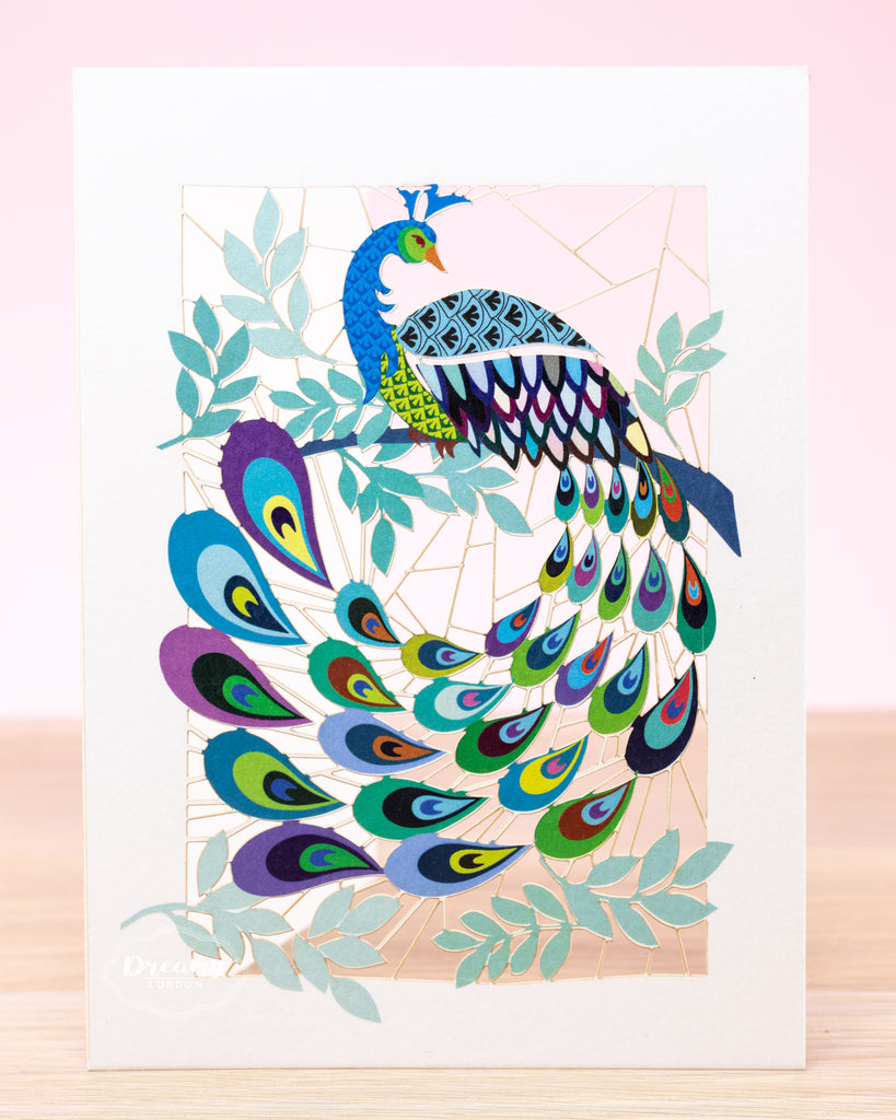 Peacock Greeting Card - dreamylondon