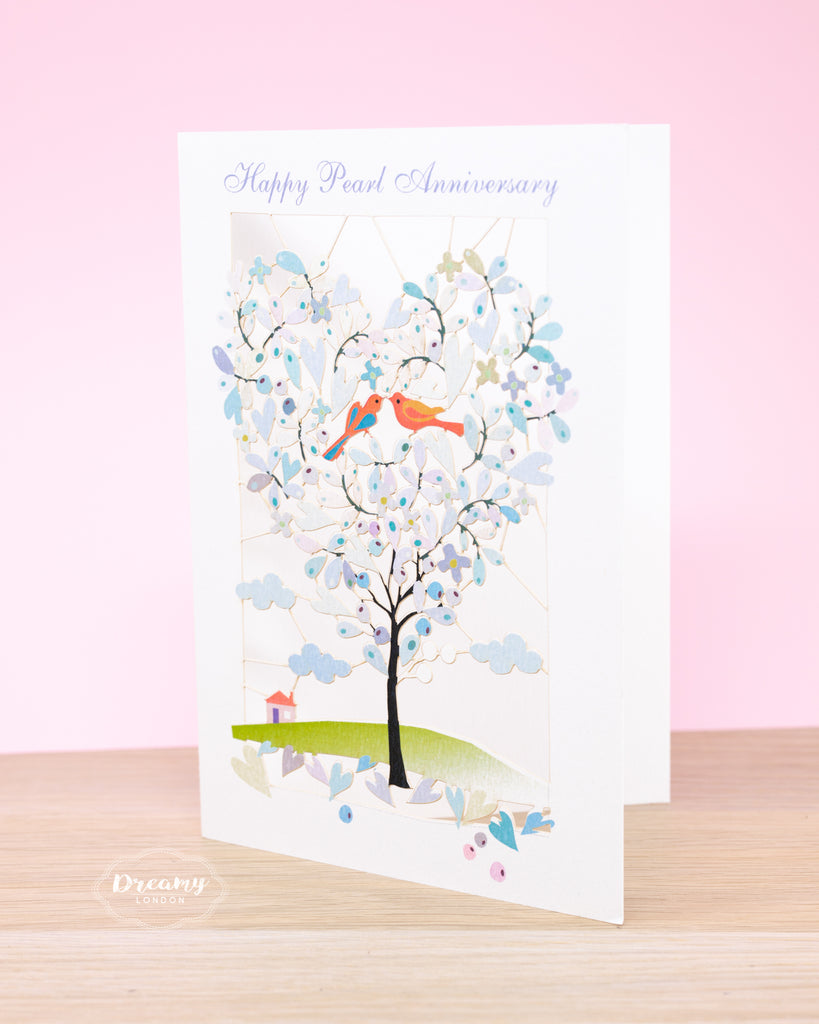 Happy Pearl Anniversary Card - dreamylondon