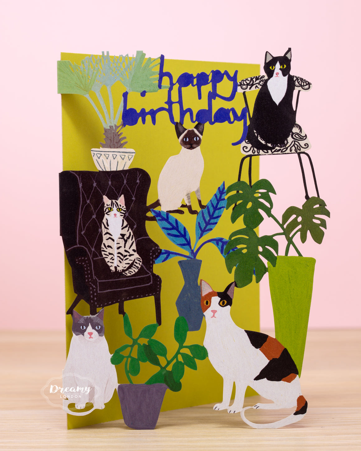 Cats Party Birthday Card - dreamylondon