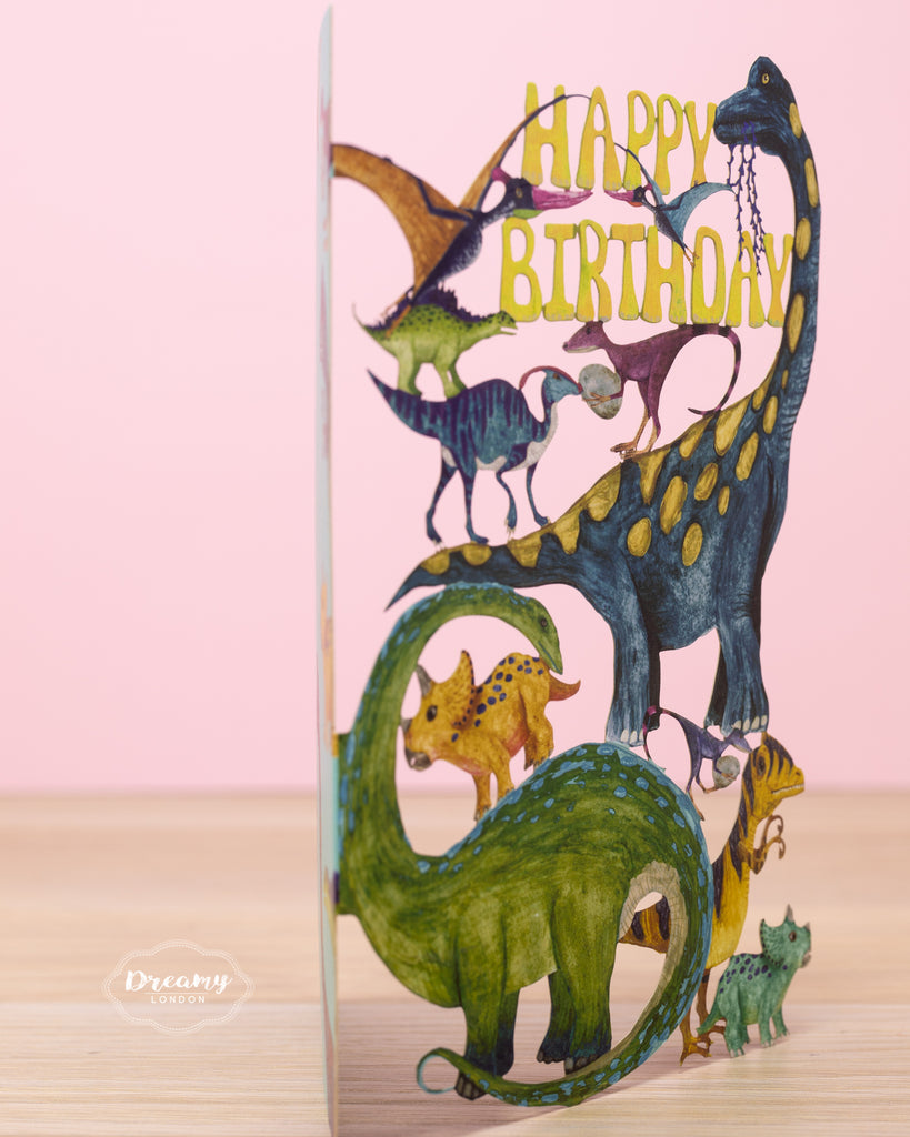 Dinosaurland Birthday Card - dreamylondon