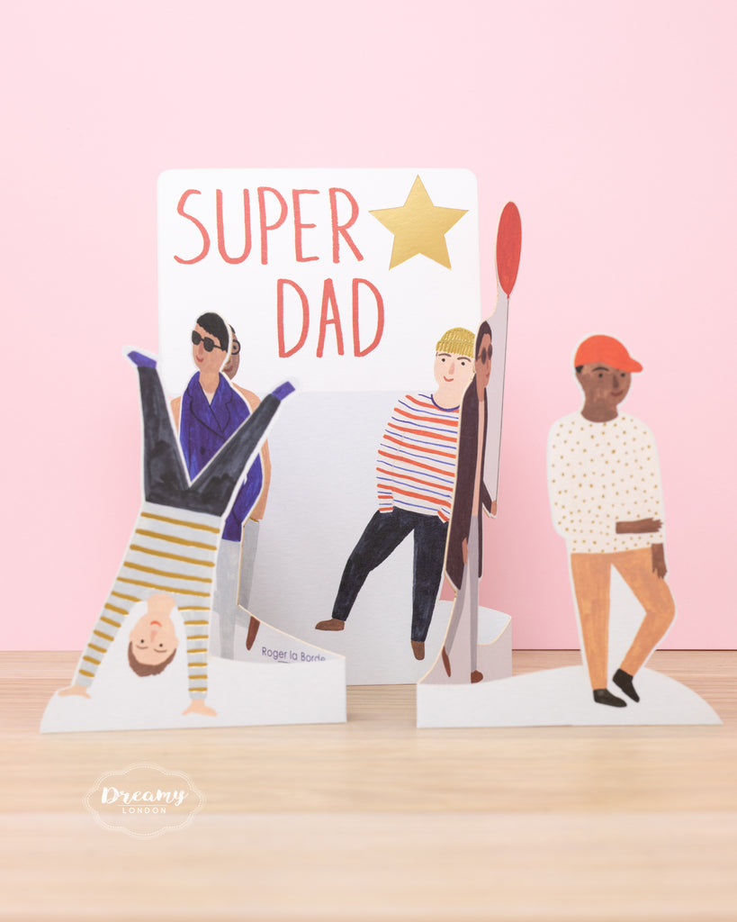 Super Dad Concertina Father's Day Card - dreamylondon