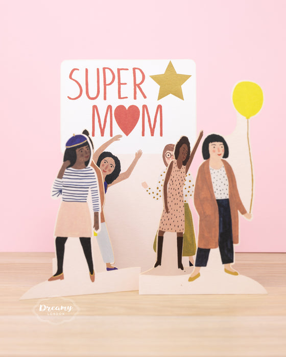 Super Mum Concertina Mother's Day Card - dreamylondon