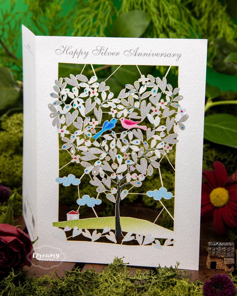 Happy Silver Anniversary Card - dreamylondon