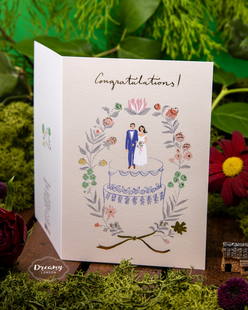 Wedding Congratulations Card, Wedding Card - dreamylondon
