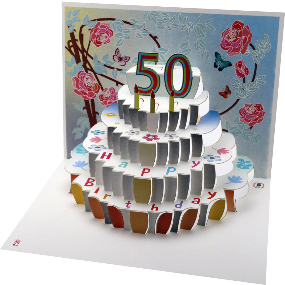 Pop-up 50th Birthday Card - dreamylondon