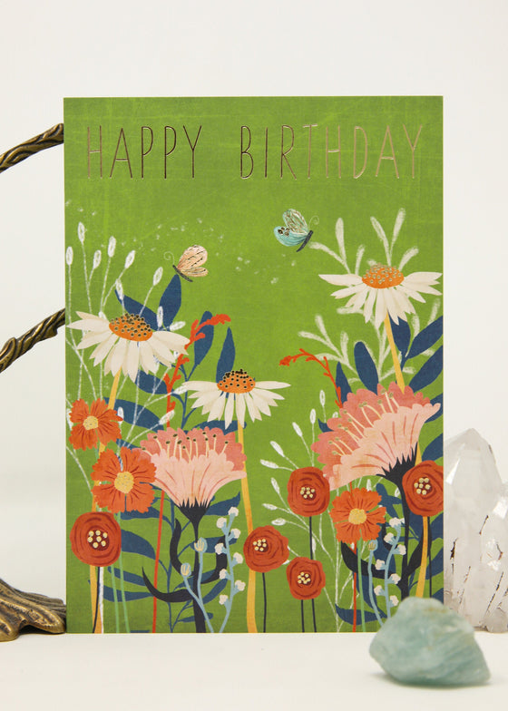 Flower Garden Birthday Card - dreamylondon