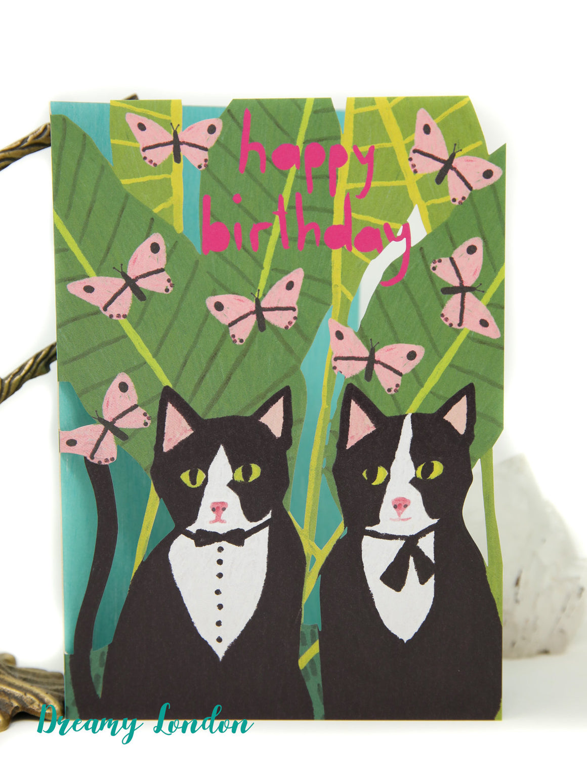 Black and White Cats Birthday Card - dreamylondon