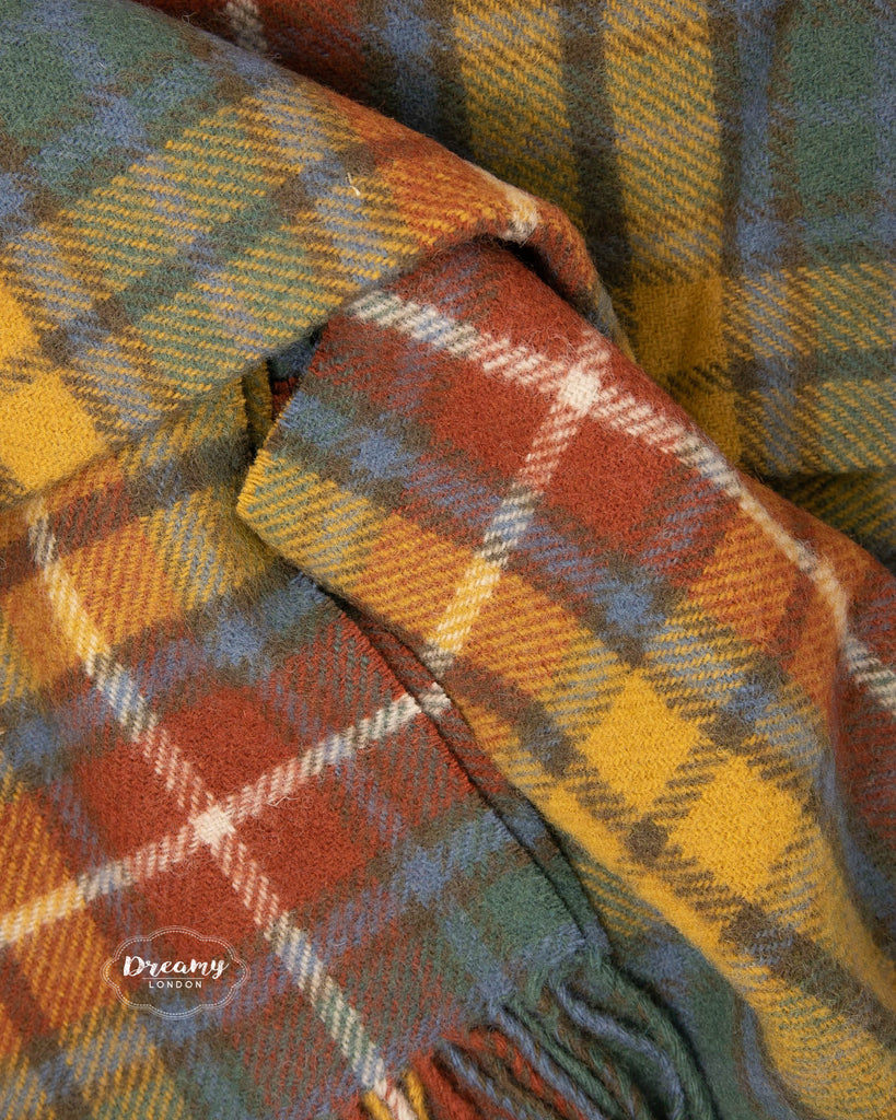 Autumn Buchanan Tartan Wool Blanket, Scottish Tartan - dreamylondon