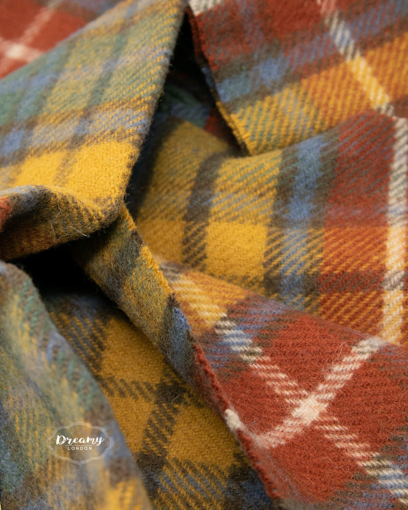 Autumn Buchanan Tartan Wool Blanket, Scottish Tartan - dreamylondon