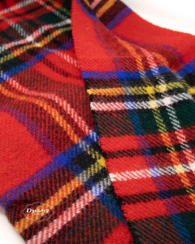 Scottish Tartan Wool Blanket and Throw, chunky quilt knee rug wool blanket - Dreamy London